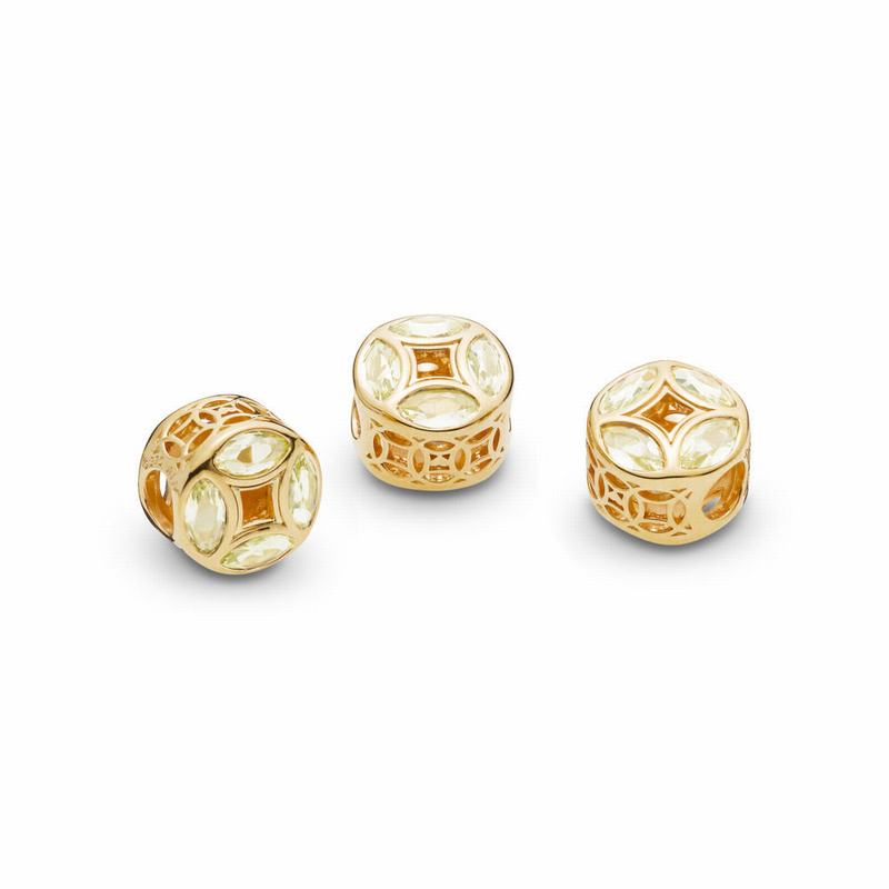 Pandora Shine™ Good Fortune Coin Charm - 18ct Gold Plated/Cubic Zirconia - Canada | JL5779FS